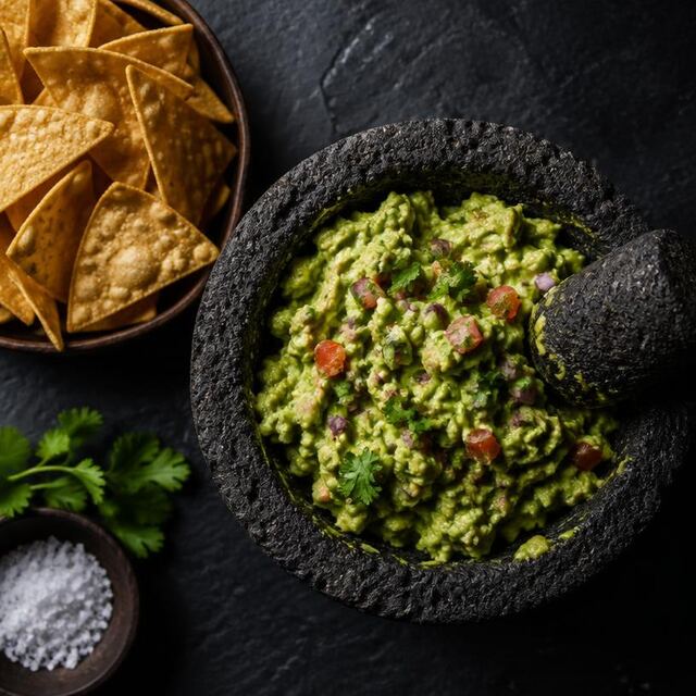 Guacamole en molcajete